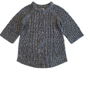 ALLISON BRITTNEY Gray 3/4 Length Sleeve Sweater Size S